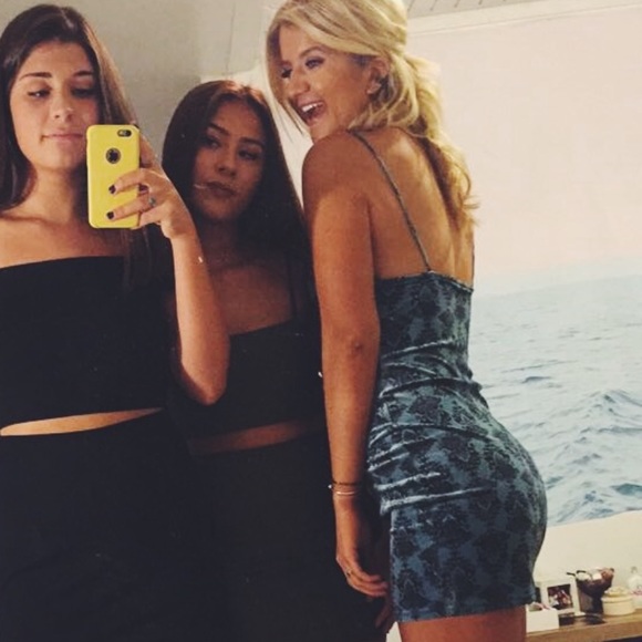 Free People Velvet Say It Twice Slip in Teal (S) - Picture 5 of 6